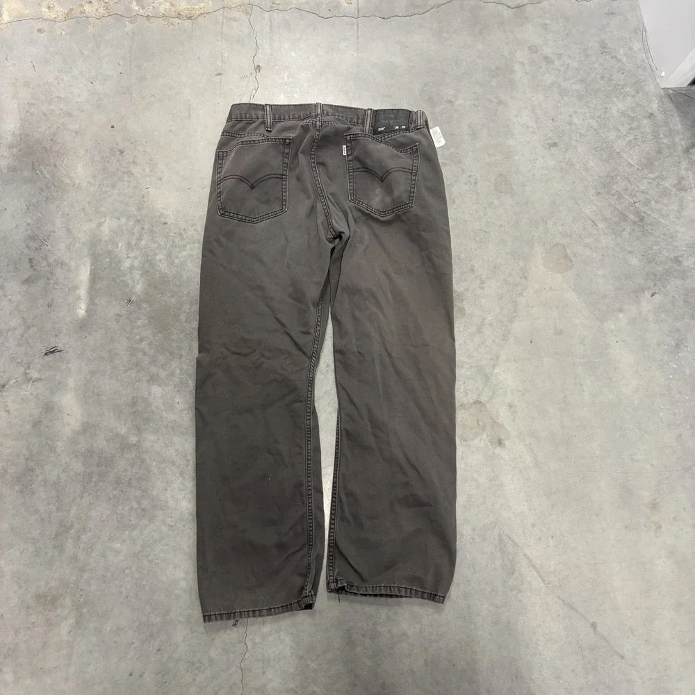 Levis 514 Straight Fit Gray Pants Mens 38x30 Faded Cotton Trousers